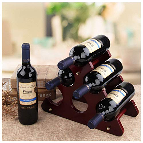 Casiers à vin de table compact pour ranger 6 bouteilles en bois - 4
