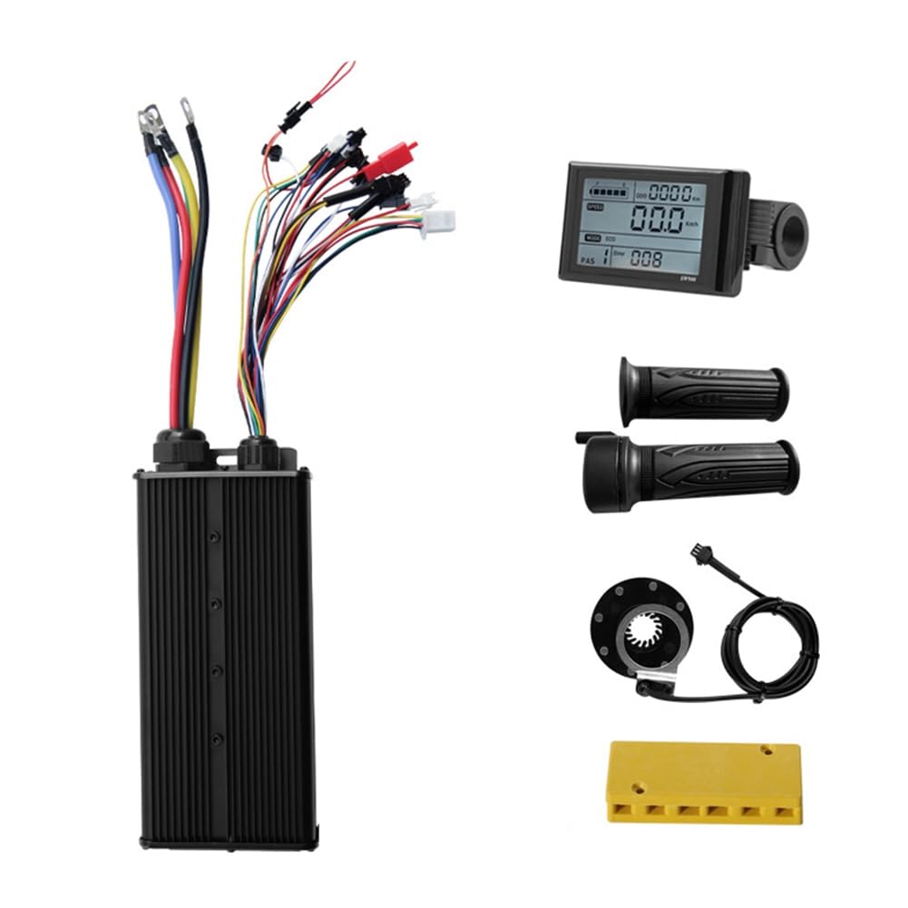 48V-72V 100A 24-Tube 3 Mode Controller with SW900 LCD Display +20X Full Throttle+KT 8 for Electric Scooter Modification