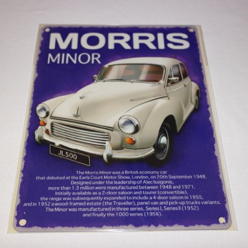 The Original Metal Sign Company Morris Minor Placa metálica para la Pared
