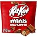 KIT KAT Minis Unwrapped Milk Chocolate Wafer Candy Bag, 7.6 oz