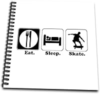 Vista 2 de dooni diseños Funny Eat Sleep Road Sign Aficiones diseños – Funny Hobby estilo de vida diseño Eat Sleep – Monopatín dibujo libro