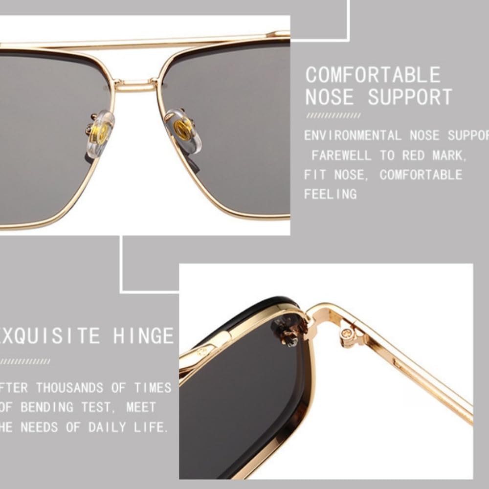 Gafas de sol azules de estilo retro vintage con degradado y tonos clásicos.