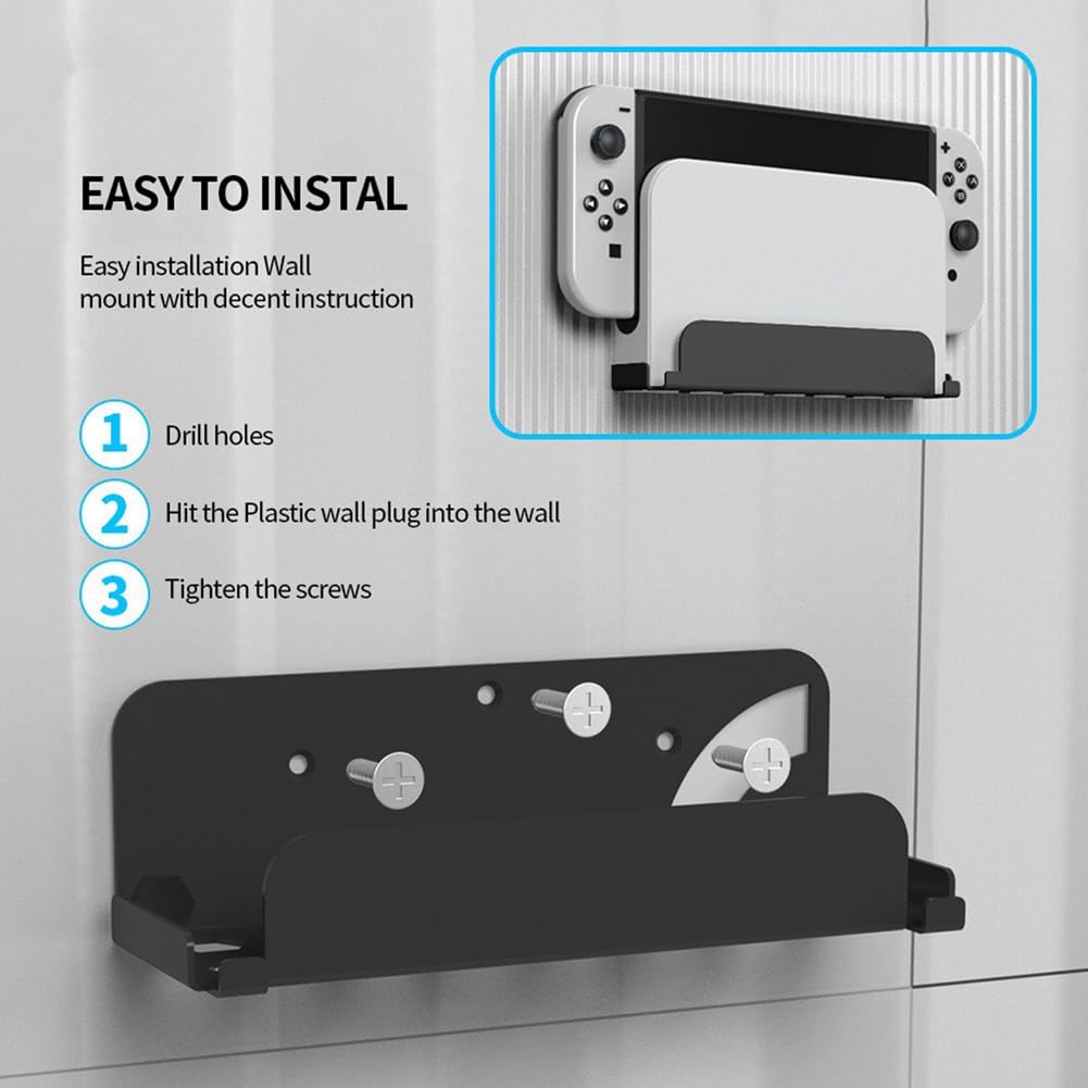 Staffa di supporto da parete per console di gioco per switch e controller rack di archiviazione