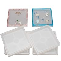 Algopix Similar Product 6 - 4 Pack DIY Square Coaster Silicone