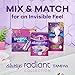 Tampax Radiant Plastic Tampons, Regular/Super Absorbency Duopack, 112 Count, Unscented, 28 Count, Pack of 4 (112 Count Total)