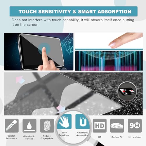 Image of CDEFG for 2021 2022 2023 2024 Tahoe Suburban Yukon Screen Protector Compatible with 2021 2022 2023 2024 Chevy Tahoe Suburban GMC Yukon Tempered Glass Screen Protector Navigation Radio Touch Screen