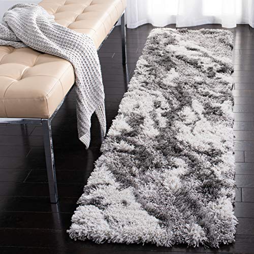 Tapis Horizon Shag gris et ivoire 61 X 213 cm pour séjour moderne