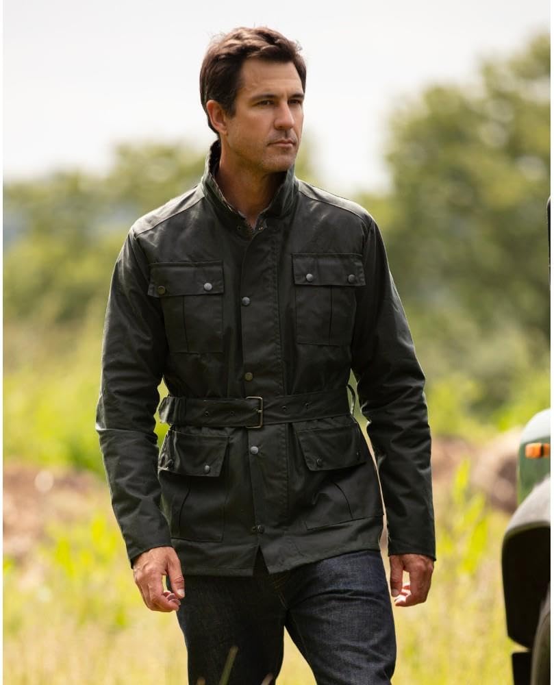 Amazon | Walker & Hawkes 防水ワックスドジャケット ベルト付き