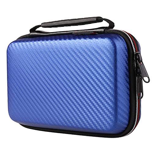 Étui de transport pour diabétiques avec sangle de poignée pour bandelettes de test de glycémie, médicaments, glucomètres, pilules, stylos, câbles USB, seringues à insuline, aiguilles, lancettes, bleu