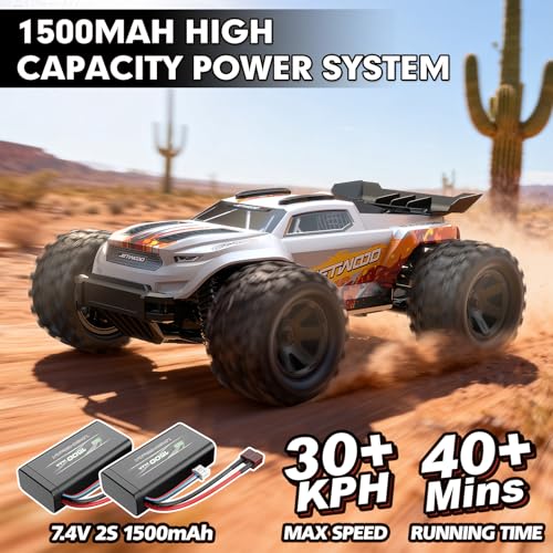 Image of Jetwood 1:18 RC Buggy 36 KPH Fast RC Cars for Adults, 4WD Ready to Run Remote Control Car with 2 Batteries, Hobby RC for Boys and Beginners, JC18W
