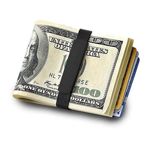 GRAND BAND Money Band - Free Engraving (Black), The Rubber Money Band, Minimalist Wallet