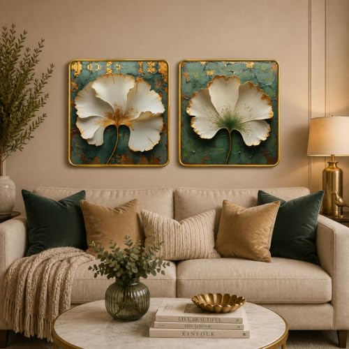 Image of RANDOM Premium Square Wall Painting Set of 2, 38 x 38 cm (Premium Painting)