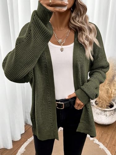 SOLY HUX Cardigan Sweaters for Women Open Front Drop Shoulder Long Sleeve Knit Oversized Cardigan4