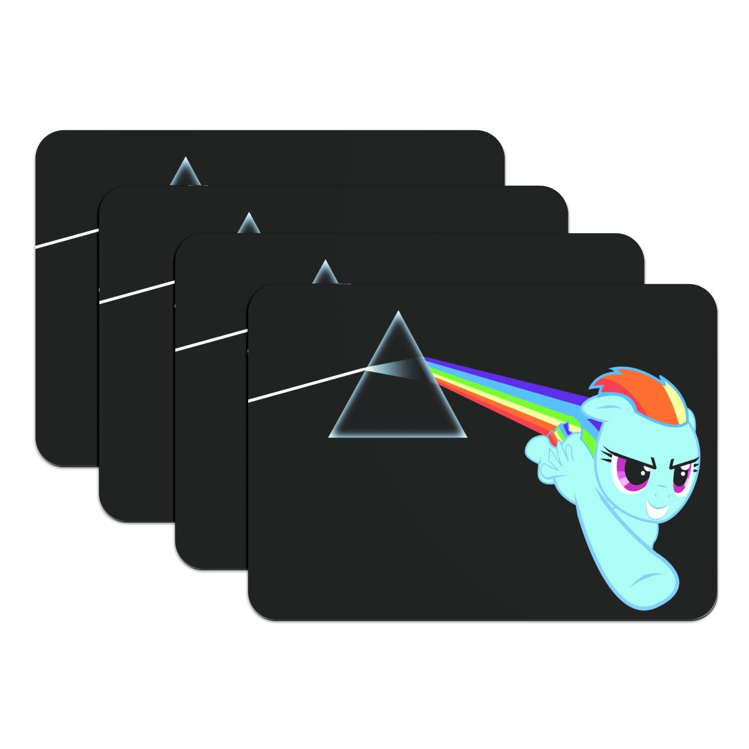 Sets de table Dark Side of The Poney pour des repas rock et colorés en famille ou entre amis