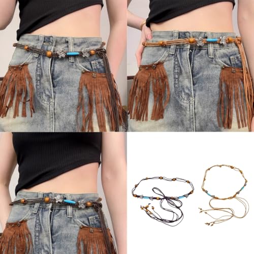 Folk Art Handmade Rope Belt Adjustable Waist Accent Accessories For Dresses Skirts And Styles Ensembles2