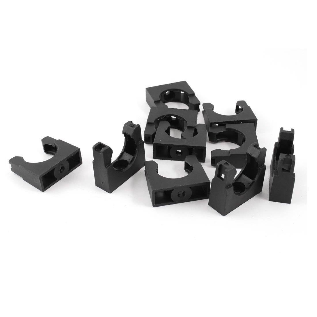 Aexit 10 Pieces Plastic Mounting Bracket Black for 25mm Corrugated Tubing (53b5cfa3834c41a30eb4ae3d77ec6776)