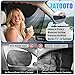 ZATOOTO Car Window Shades Upgraded Driver Side Window Shade with Blackout Layer Foldable Desgin Adjustable Half-Blackout & Mesh Design Just Snap by Magnet Universal for Most Cars