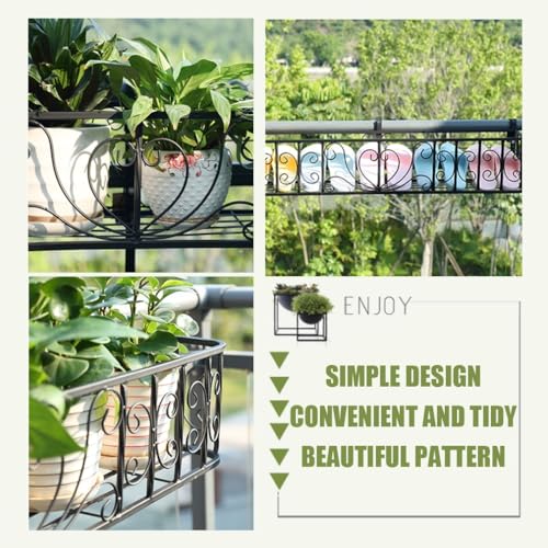 Jardinière multifonctionnelle pour garde-corps de balcon extérieur et terrasse