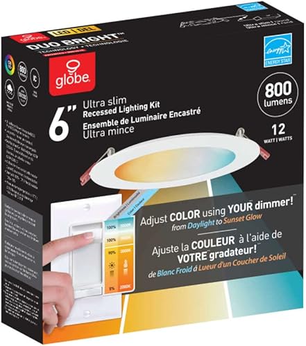 Miniatura 10 de Globe Electric 91415 DuoBright - Lámpara empotrable (3.9in), color blanco