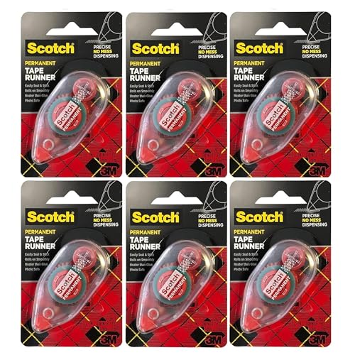 Scotch Double-Sided Permanent Adhesive Roller 0.27 in x 26 ft Ref...