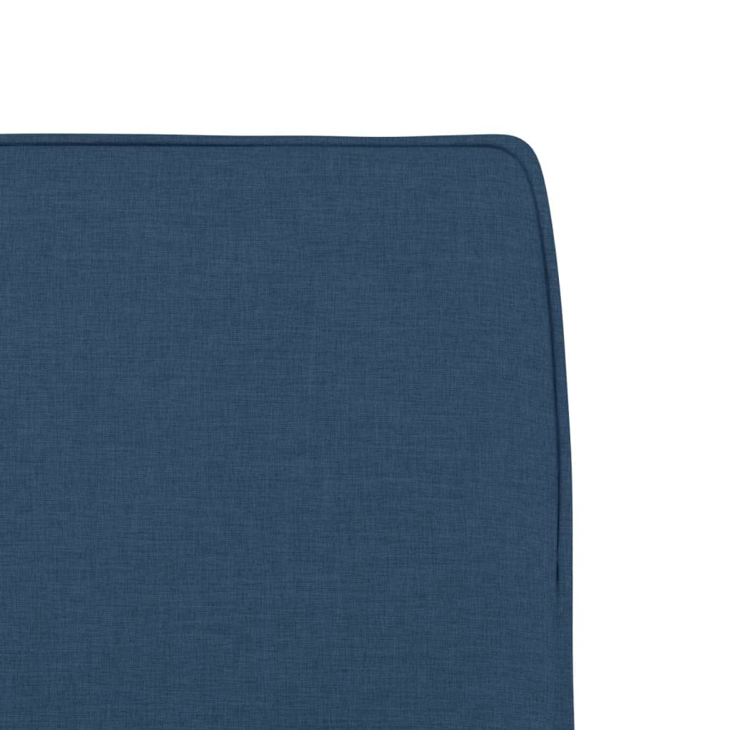 Sedia Lounge Blu in Tessuto 52x75x76 cm con Schienale Imbottito e Gambe Antiscivolo per Relax, Salotto, Studio, Camera, Ufficio, Riposo e Lettura