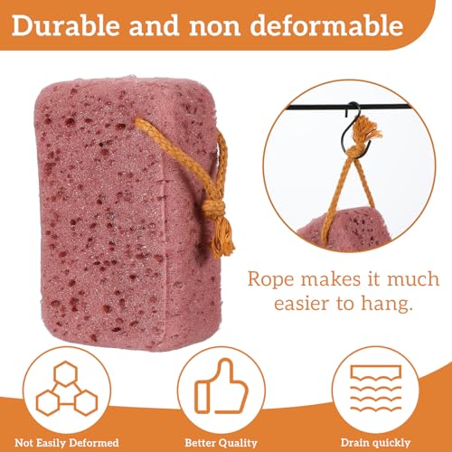 Ymapinc Body Sponge for Shower, 2 Pcs Large Size Exfoliating Bath Sponges for Bathroom Soft Loofah Sponge Scrubber Body Cleaning Accessories for Men Women (Gray Red-Brown) - Image 4