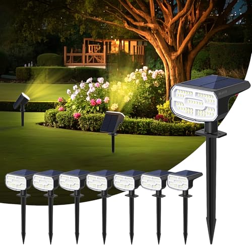Image of JEJOT Solar Spot Lights Outdoor Waterproof, Solar Spotlights, 8 Pack
