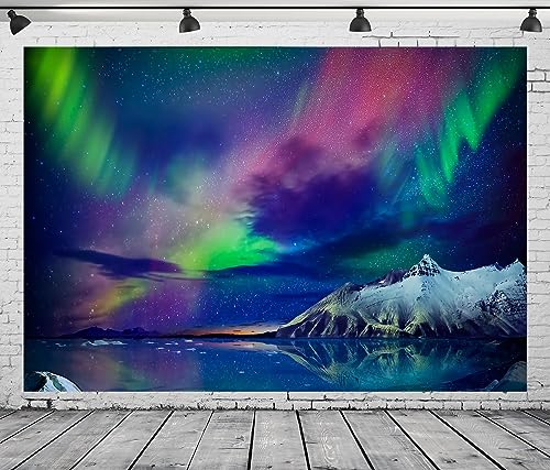 Fondo Fotográfico Tela BELECO 8x6 pies Northern Lights miniatura 5