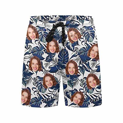 DIYKST Custom Photo Swim Shorts with Face Personalized Gifts Swim Trunks for Men Customized Novelty Beach Board Short3