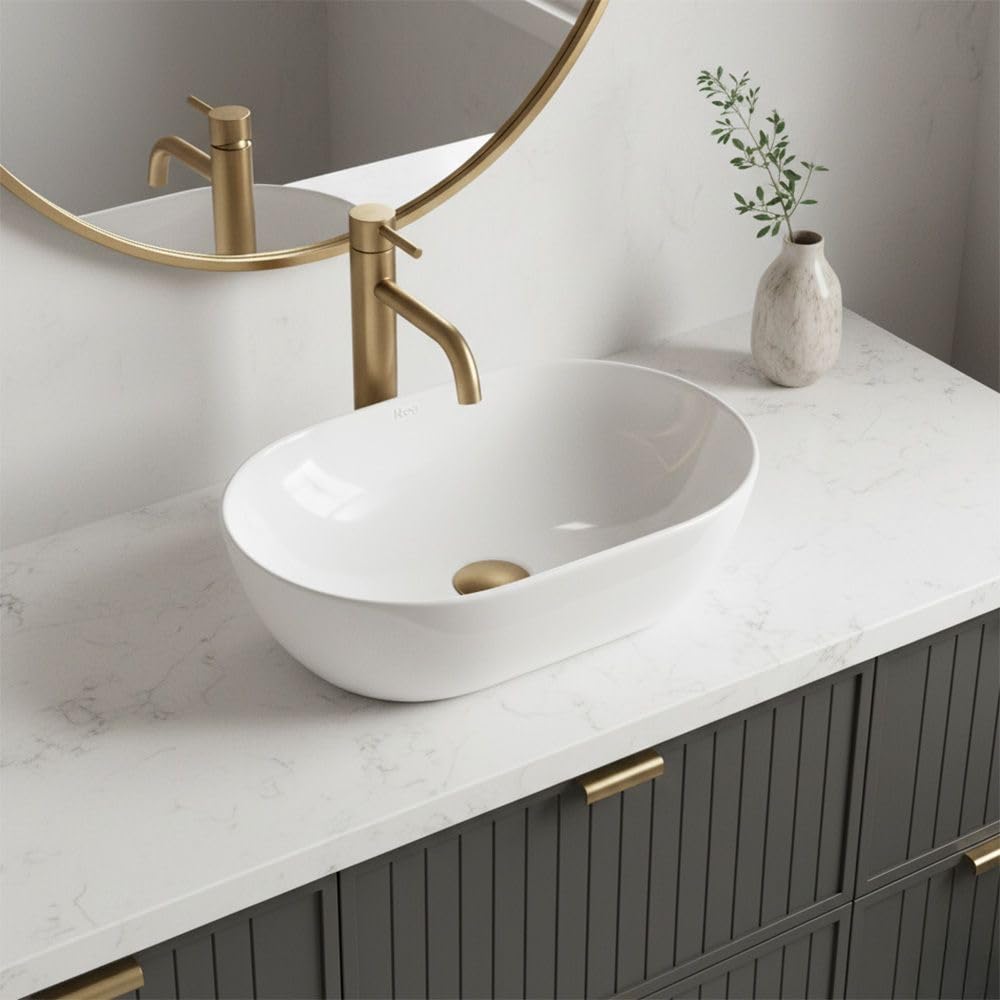 Lavabo Sobre Encimera Rea Amelia 45 White 45X31X12,5Cm