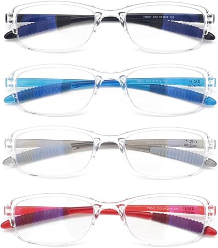 Miniatura 8 de Lentes de lectura con bloqueo de luz azul para computadora (flexibles y ligeros) con protección UV, antifatiga ocular para mujeres y hombres