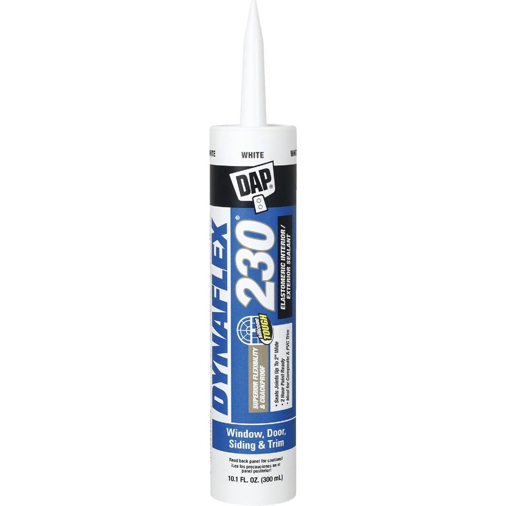 DAP DYNAFLEX 230 Premium Elastomeric Interior/Exterior Sealant: 10.1 fl oz. (White)