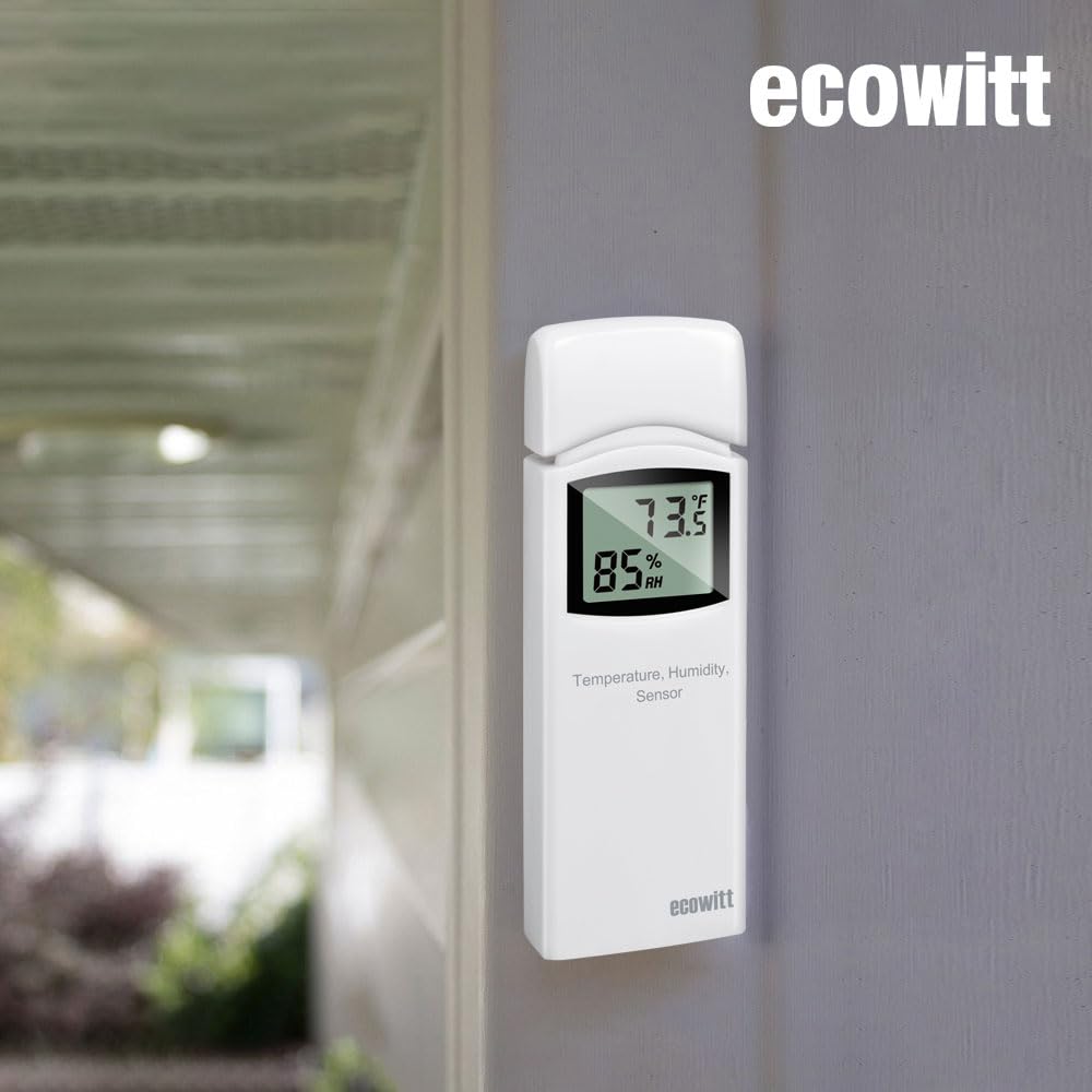 ECOWITT GW1204 czujnik temperatury i wilgotności powietrza do stacji pogodowych, 3 w 1 Wi-Fi IOT Gateway GW1200 + 8 kanałów, czujnik temperatury i wilgotności WN31(WH31), miernik temperatury i