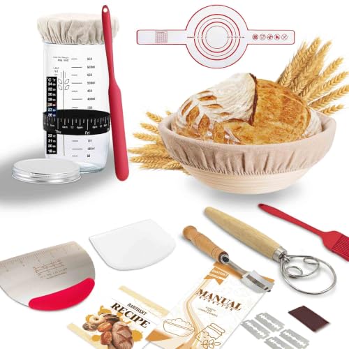 Complete Sourdough Starter Kit, Banneton Bread Proofing Basket
