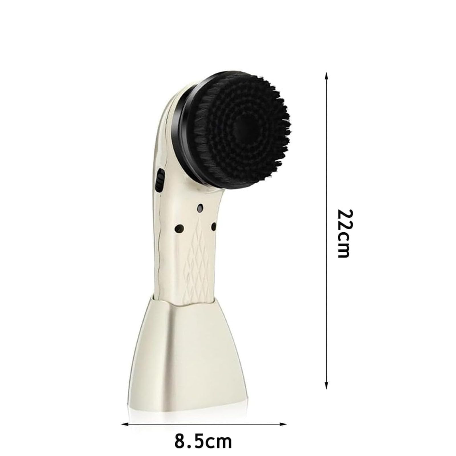 Kit De Cirage Électrique, Cireur De Chaussures en Cuir Rechargeable Portable avec 6 Têtes De Brosse Et Base De Rangement, Nettoyeur De Chaussures Rechargeable par USB pour Lentretien des White