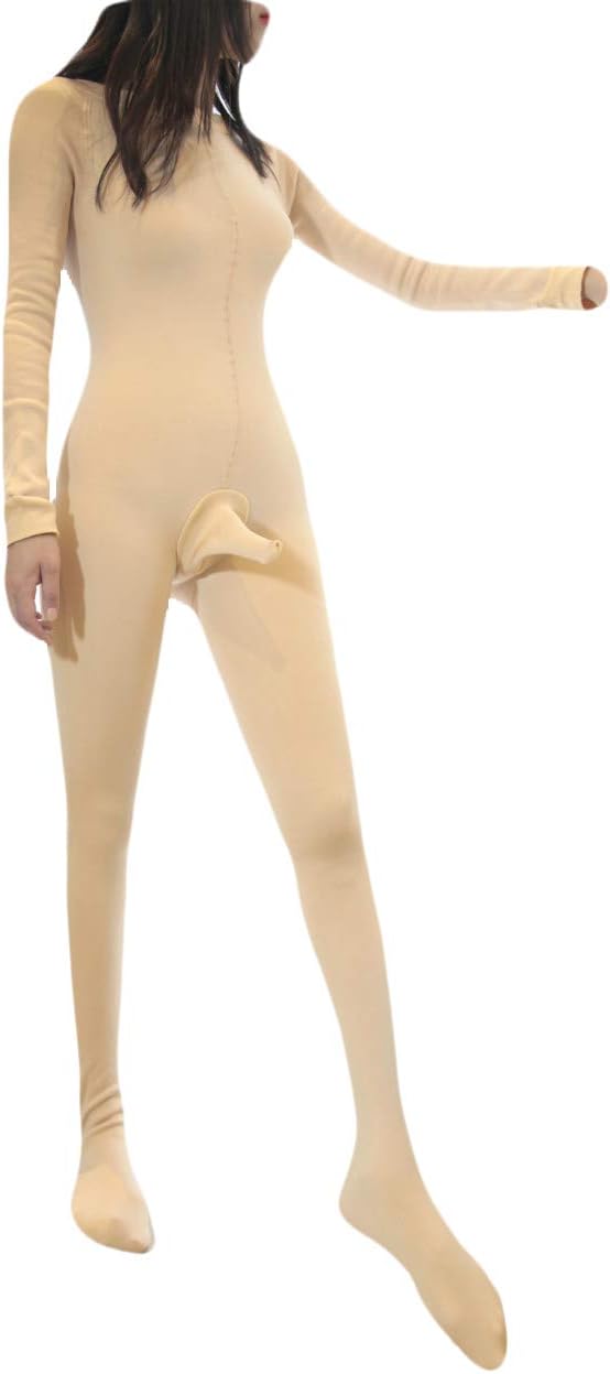Unisex Women Men Sexy 500D Seamless Velvet Bodystocking Warm Catsuit High Elastic Anti-Hook Bodysuit Jumpsuit