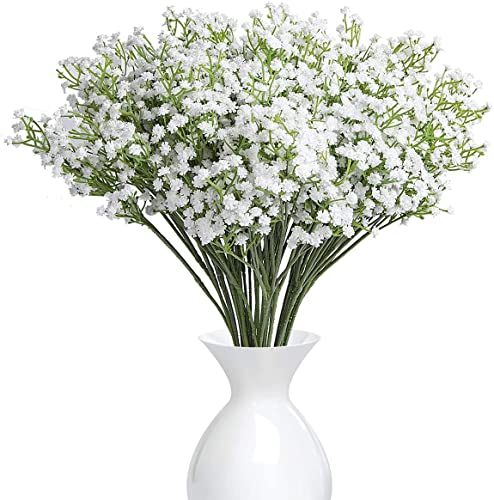 Anforsun Schleierkraut Künstlich, 12 Weiß Sträuße Künstliches Gypsophila Blumensträuße Blumenarrangement Deko