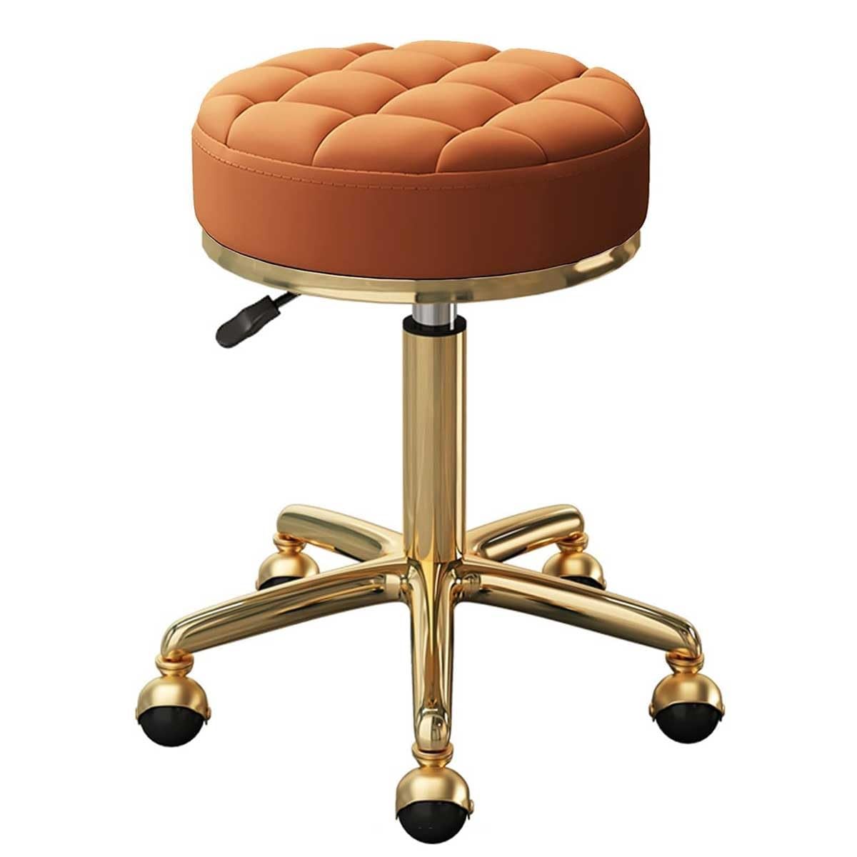 Set di 3 sgabelli girevoli per salone e spa, con sollevamento idraulico, sgabelli da tavolo per capelli, trucco e tatuaggi, design omic