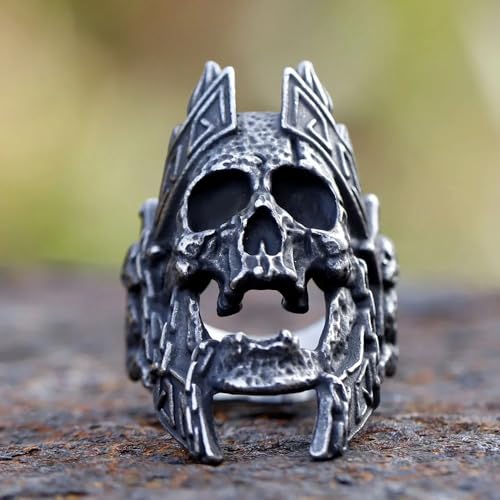 Image of Genuine Stainless Steel Ring Jewelry for Men Fashion Punk Biker Skull Rings