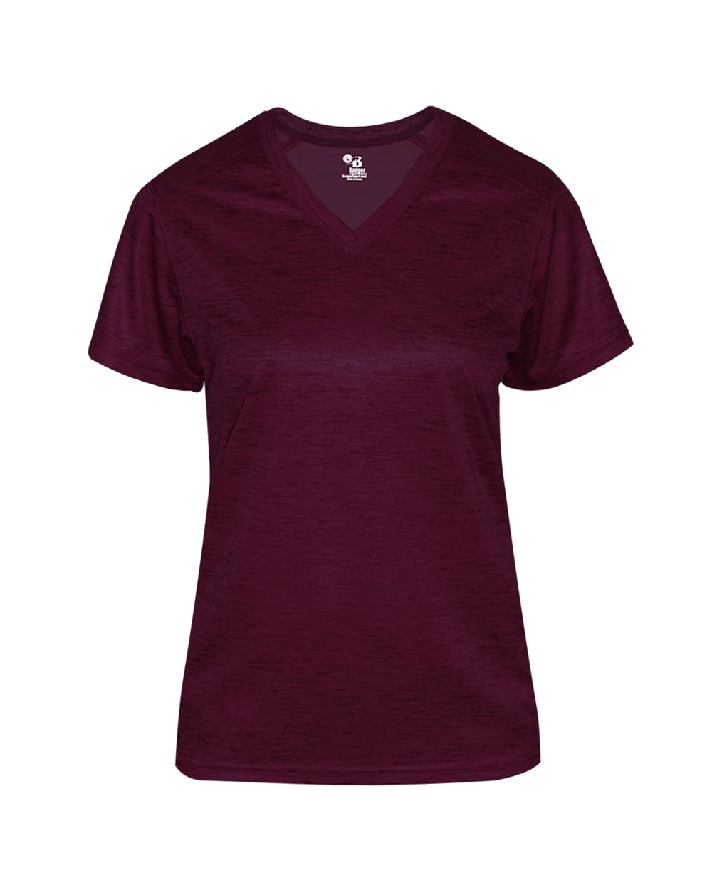 Badger Sports Tonal Blend Ladies' V-Neck Tee Maroon Tonal Ble 2X-L
