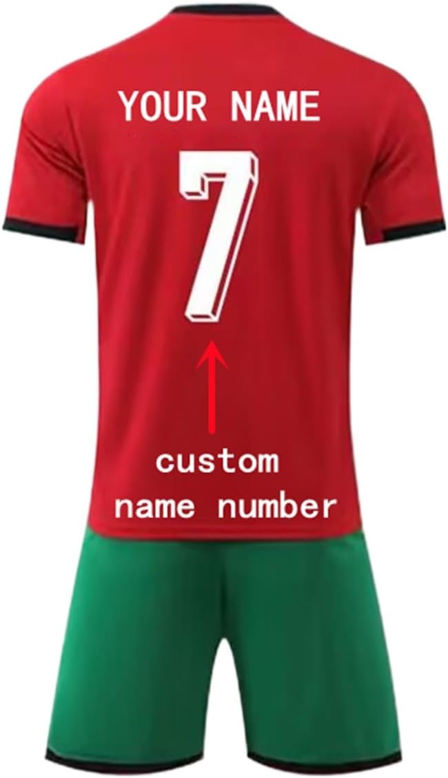 Men Youth Kids Customizable Soccer Custom Jersey Personalize Name Number Shirt Shorts give Gifts to Fans Uniform