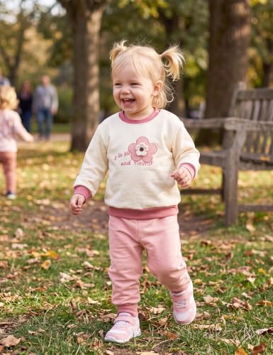 Image of Gnainach Baby Girls Clothes 2 Piece Sweatshirt Toddler Fall Winter Outfit | Long sleeve sweatshirt,Soft,cozy fabric for everyday fall and winter outfits
