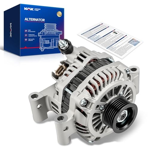 Image of KAX New Alternator Replacement for 2009-2010 Explorer /Explorer Sport Trac /Mountaineer 4.0L Mitsubishi Unit; 120 Amp,12V,CW,S6 Groove Pulley,Replace for 11275N,210-4307 | Fits 2009-2010 Ford Explorer Sport Trac V6 4.0L, Replacement OE 2138849, 9L2Z10346B, A3275, 9L2T10300BA, 2104307, A003TG5491