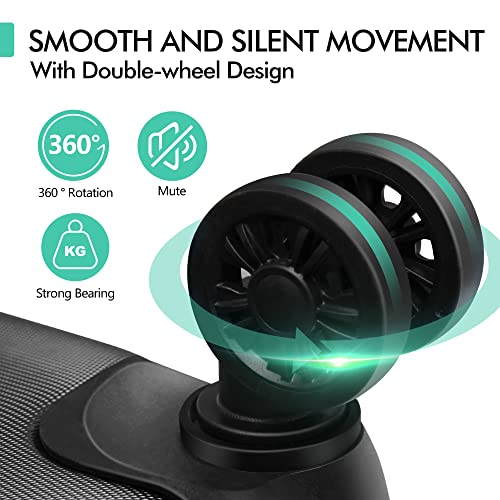 Image of AnyZip Luggage PC ABS Hardside Lightweight Suitcase with 4 Universal Wheels TSA Lock 20 24 28 Inch, Black, 24 inch Checked-Medium