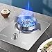Burners Gas Hob Built-in 43cm 1 Burner Gas Hob 7.0KW stainless steel Cooker With Flame Failure Protection,Easy To Clean,Compatible With All Cookware(Ng)