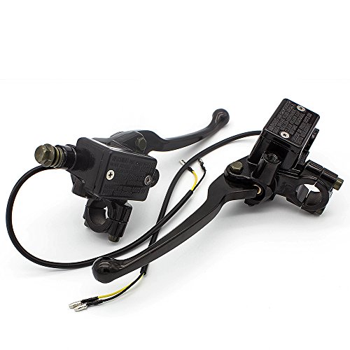 Fxcnc Racing Billet 7/8" Universal Motorcycle Double Hydraulic Clutch Brake Levers Master Cylinder Reservoir Fit For 50Cc-400Cc Motocross Scooter Atv Sportbike Streetbike Adjustable #TOP1