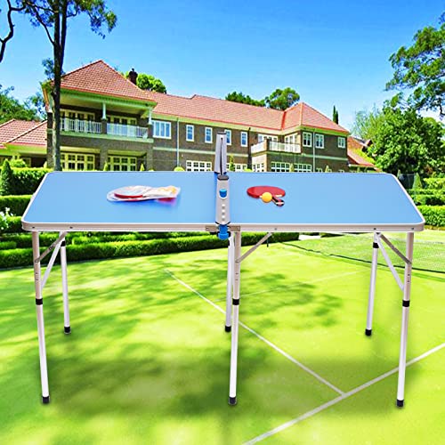 Tischtennis Platte Klappbar Tischtennis Set, Tischtennisplatte Indoor Outdoor Tischtennisschläger Set mit Tischtennis Set, Netz, 2 Schläger, 3 Bälle, Tischtennisplatte Outdoor 152x76x76cm – Bild 3