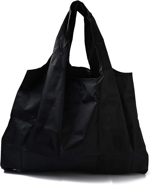 BEEFLYING 3Pcs Foldable Nylon Shopping Bags Black Eco Friendly Foldable Grocery Bags Foldable Shopping Tote Bag for Shopping Travel Camping