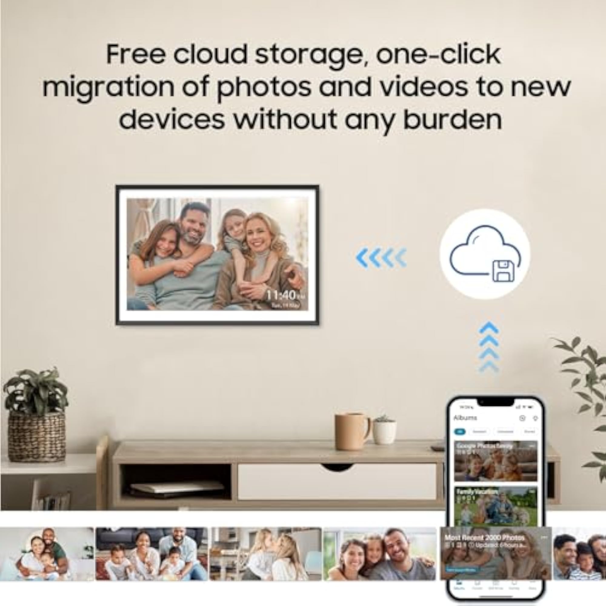 Nixplay 10.1 Digital Picture Frame, WiFi Photo Sharing
