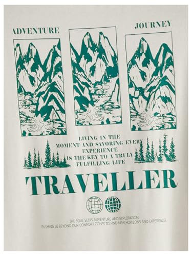 SweatyRocks Men's Graphic T Shirt Crewneck Short Sleeve Loose Casual Tee Tops3